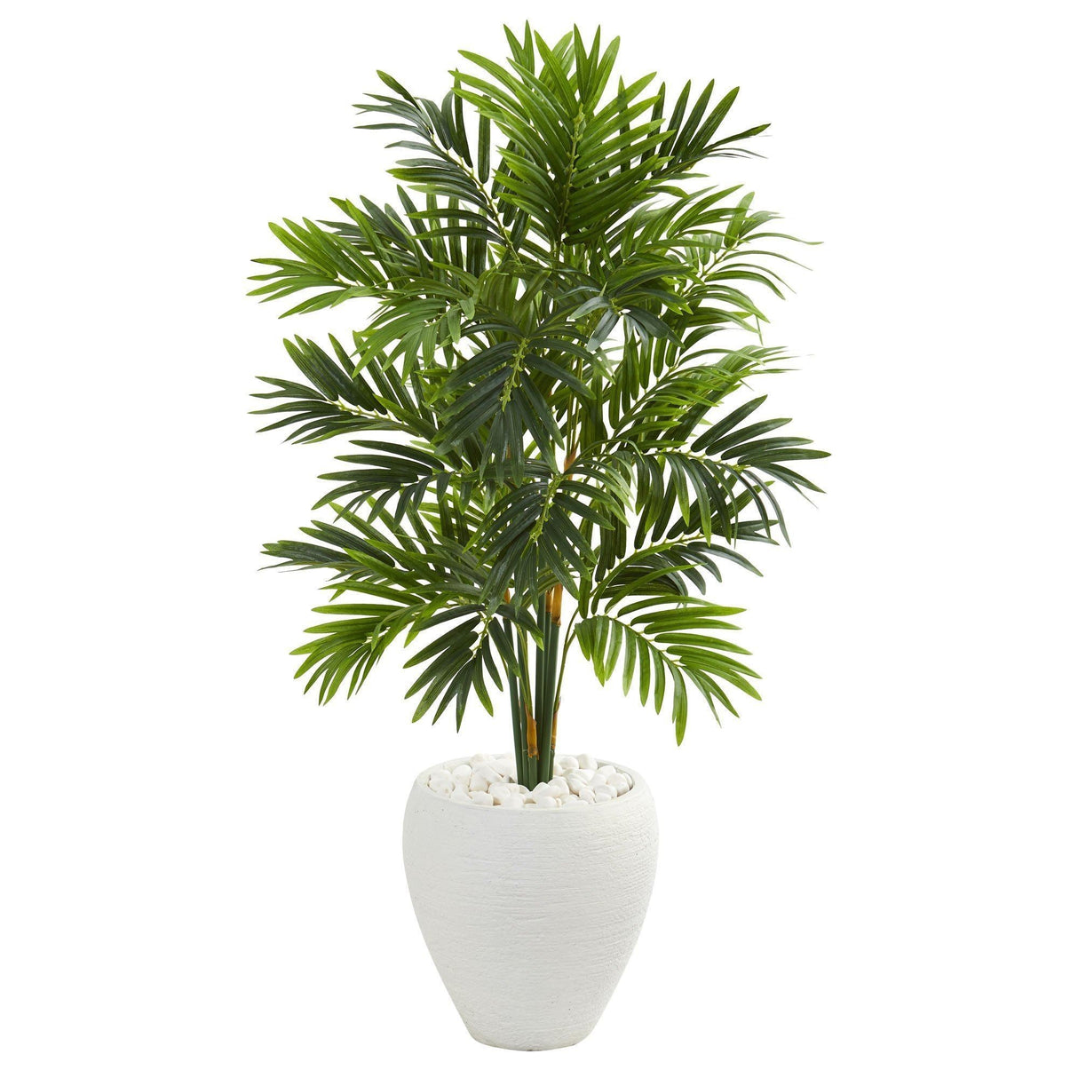 4’ Areca Artificial Palm Tree in White Planter-Parc Decor