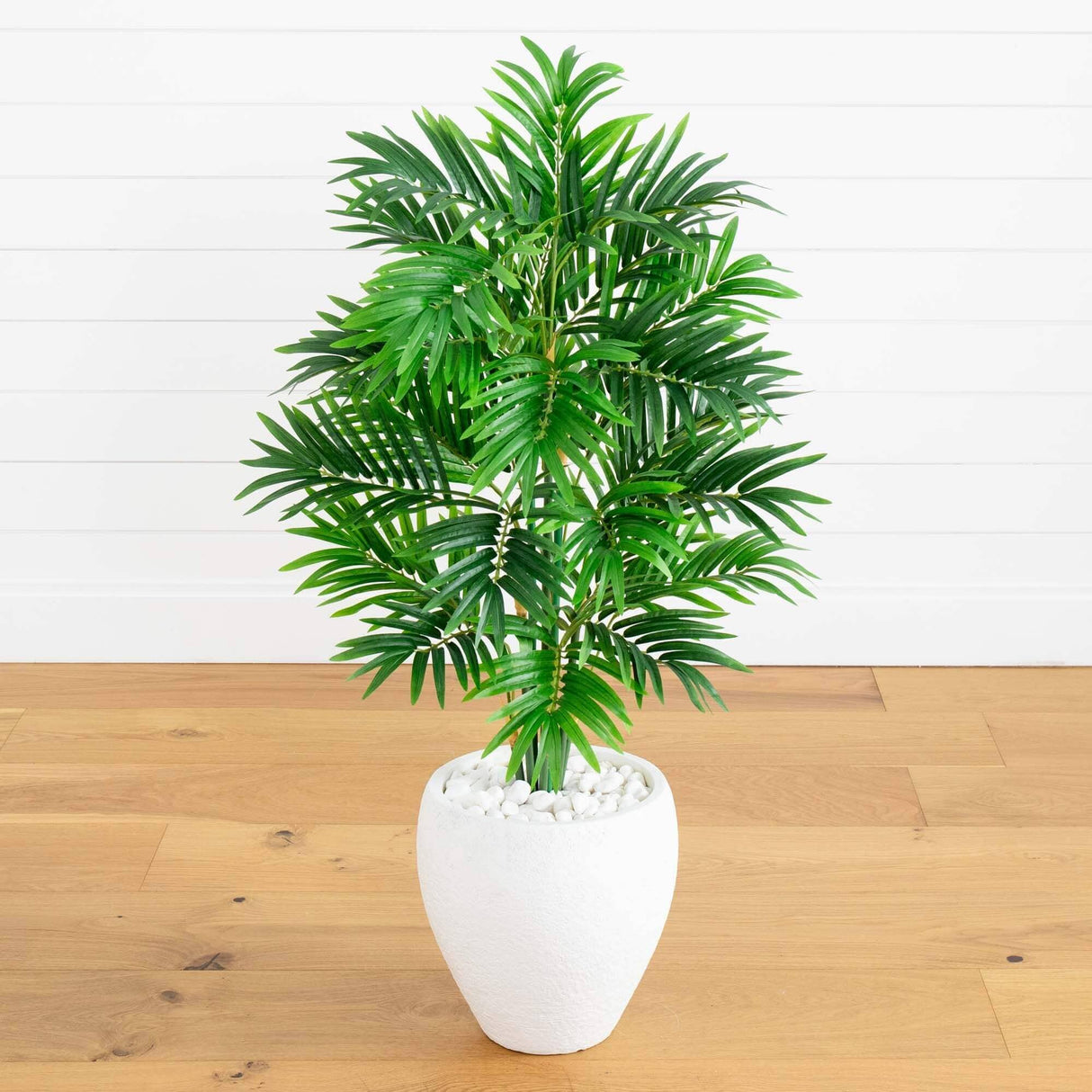 4’ Areca Artificial Palm Tree in White Planter-Parc Decor