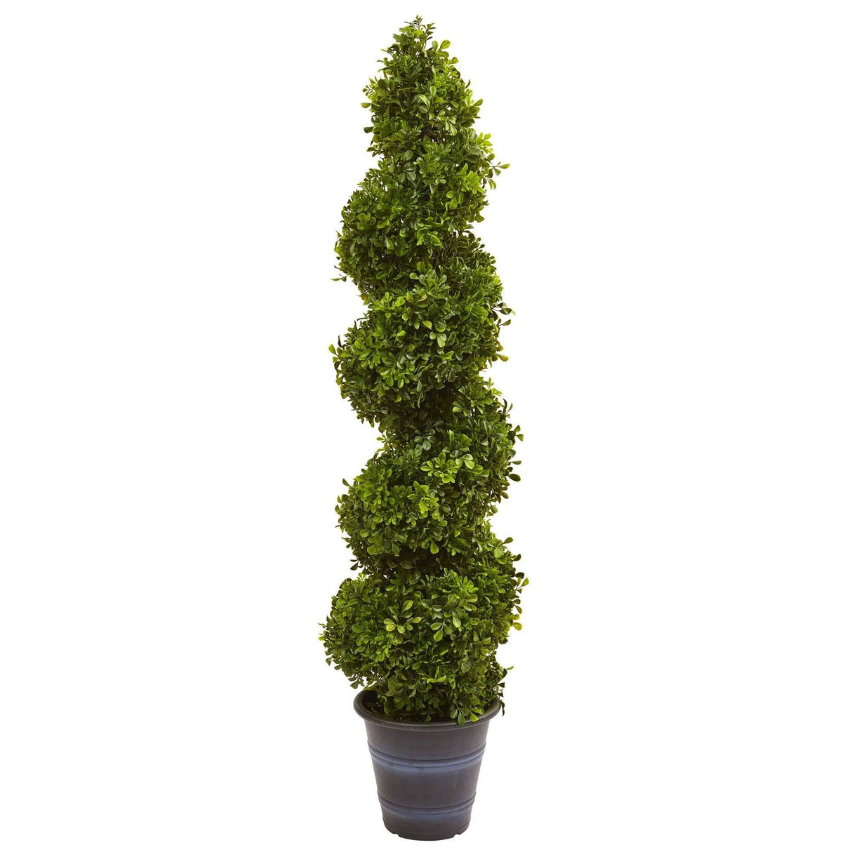 4' Boxwood Spiral Topiary with Planter (Indoor/Outdoor)-Parc Decor