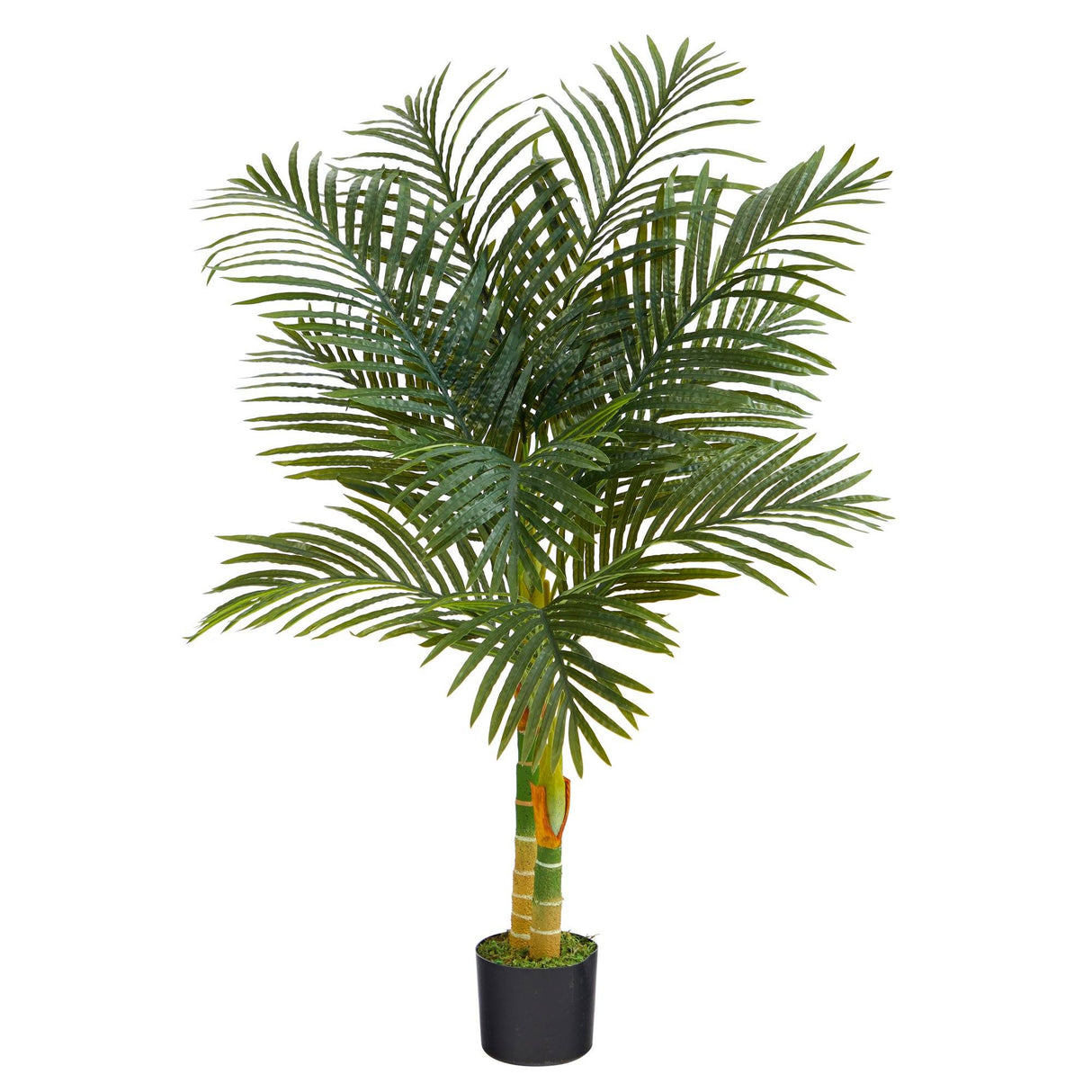 4’ Double Stalk Golden Cane Artificial Palm Tree-Parc Decor