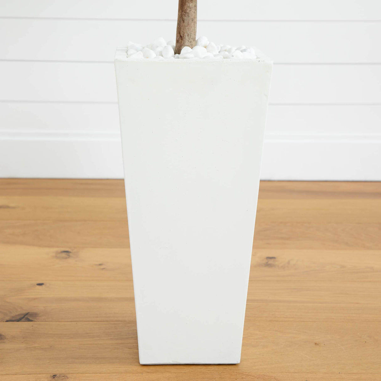 4’ Olive Topiary Artificial Tree in White Planter(Indoor/Outdoor)-Parc Decor