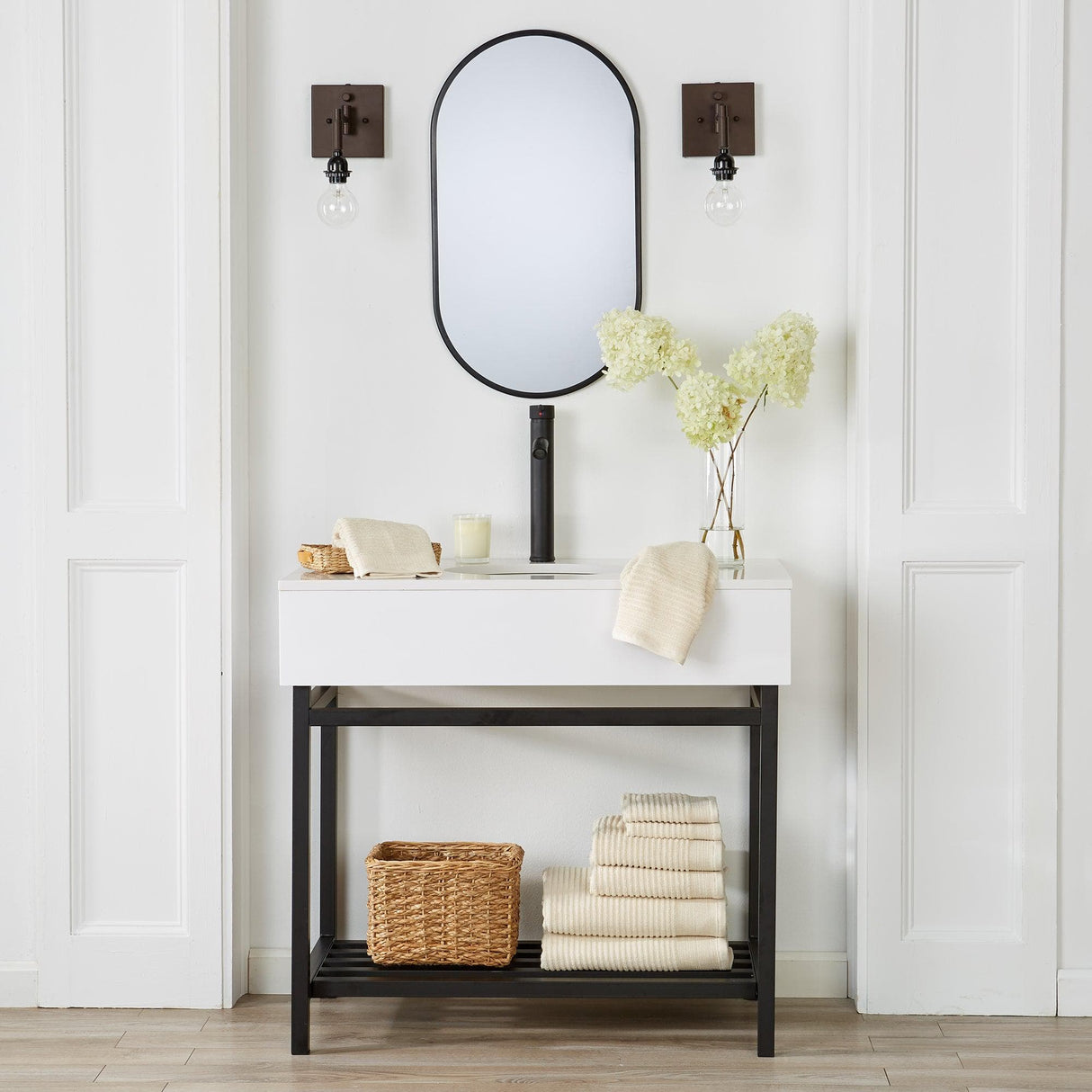 4 Pack Ribbed Hand Towels - Rori Collection-Parc Decor