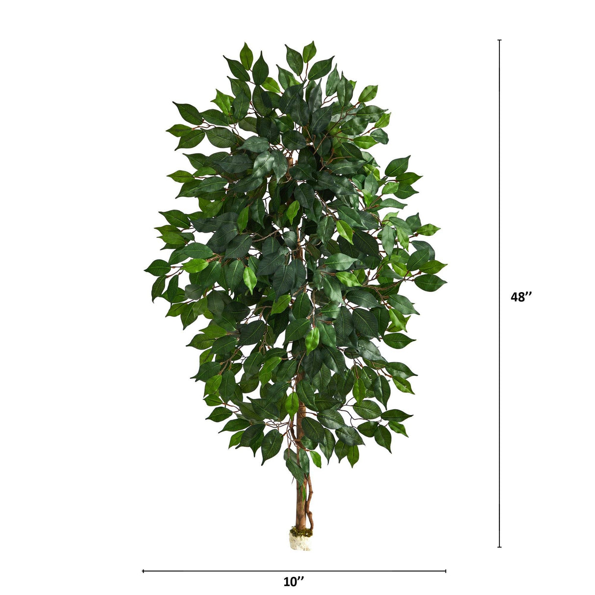 4’ Single Ficus Artificial Tree (No Pot)-Parc Decor