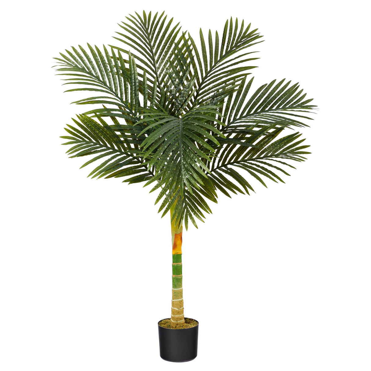 4’ Single Stalk Golden Cane Artificial Palm Tree-Parc Decor