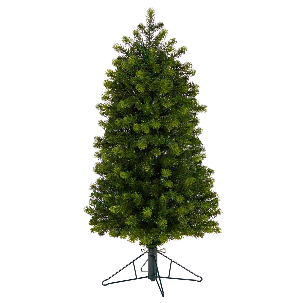4’ Slim Colorado Mountain Spruce Artificial Christmas Tree with 150 (Multifunction) Micro LED Lights and 360 Branches-Parc Decor