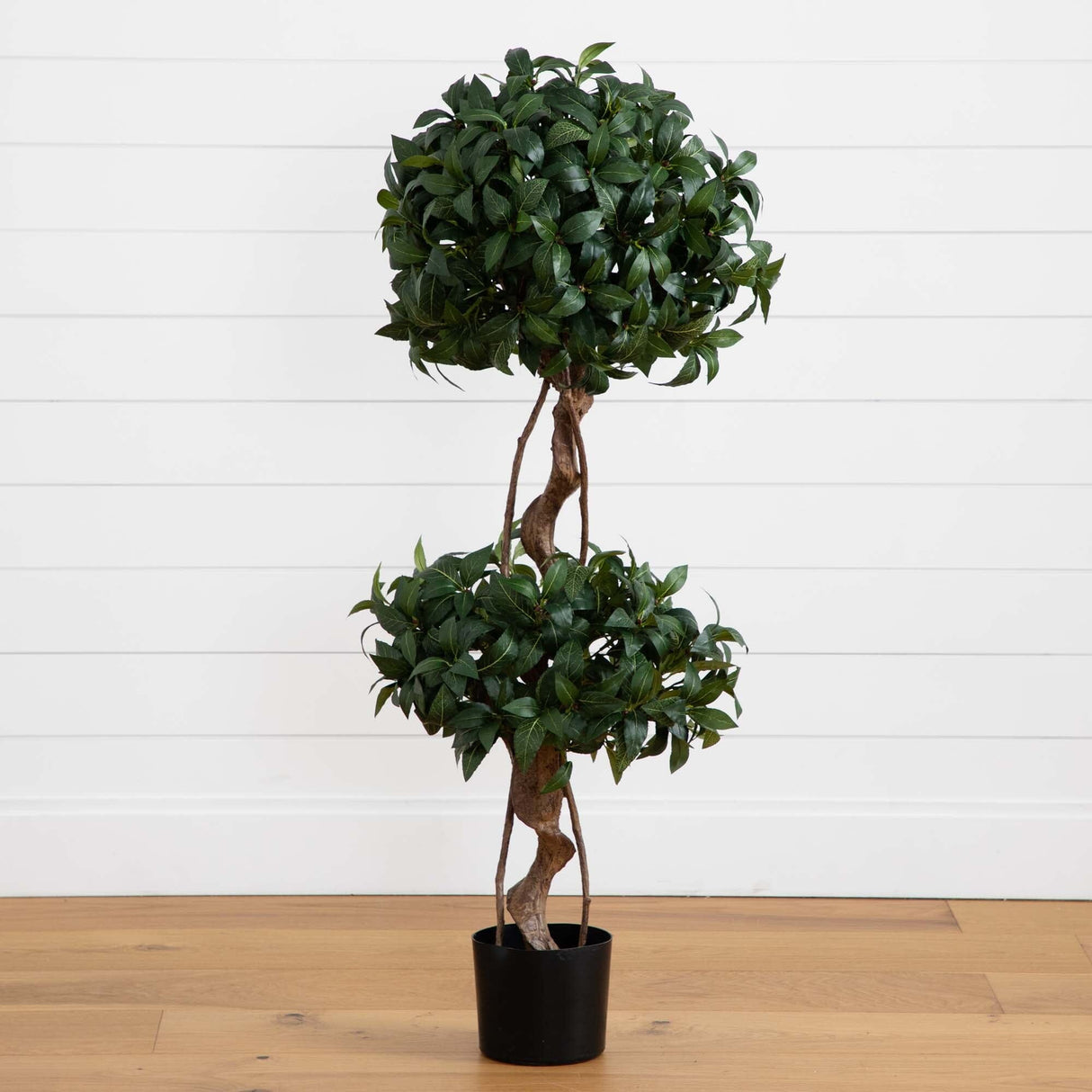 4' Sweet Bay Double Ball Topiary Silk Tree-Parc Decor