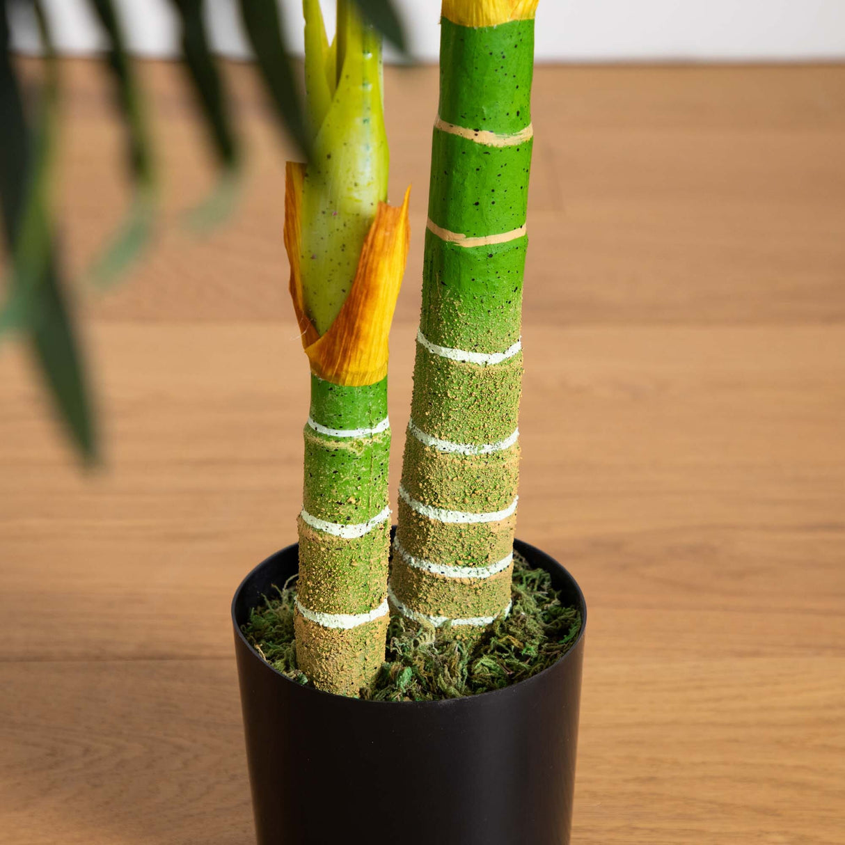 4’ Artificial Double Stalk Golden Cane Palm Tree- Set of 2-Tree-Parc Decor