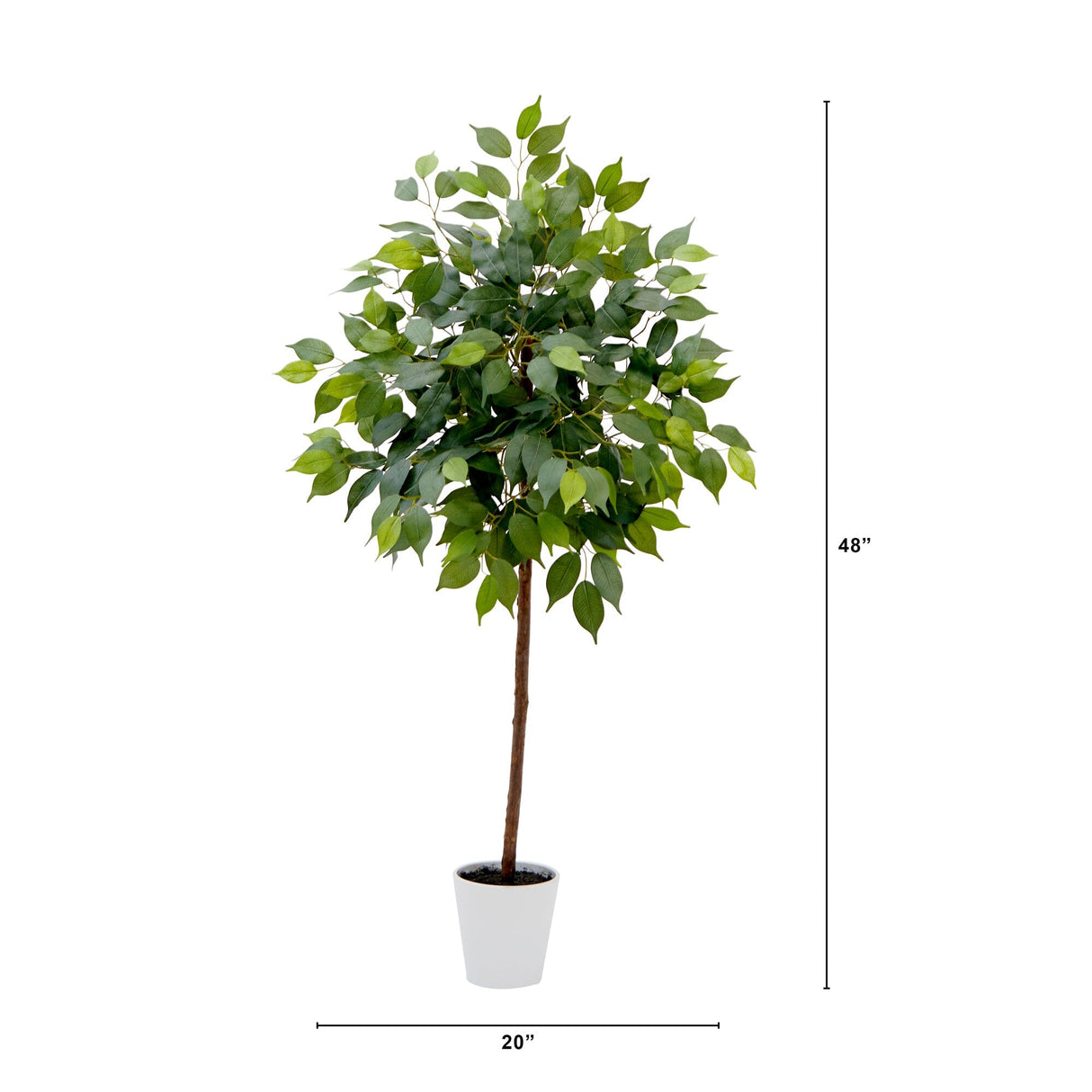 4’ Artificial Ficus Tree with Decorative Planter-Plant in Planter-Parc Decor