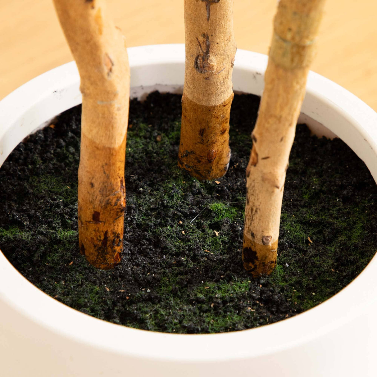 4’ Artificial Fiddle Leaf Tree in Decorative White Planter-Tree-Parc Decor