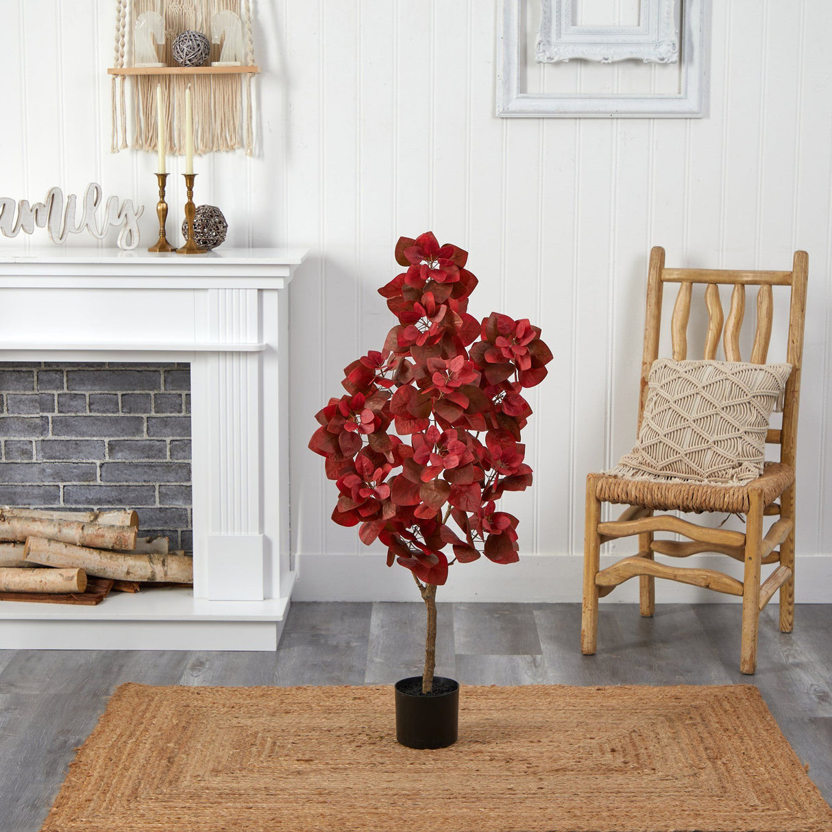 4’ Autumn Pomegranate Artificial Tree-Tree-Parc Decor