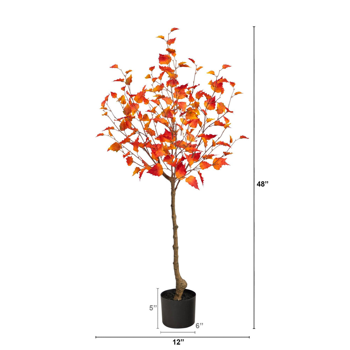 4’ Fall Birch Artificial Autumn Tree-Tree-Parc Decor