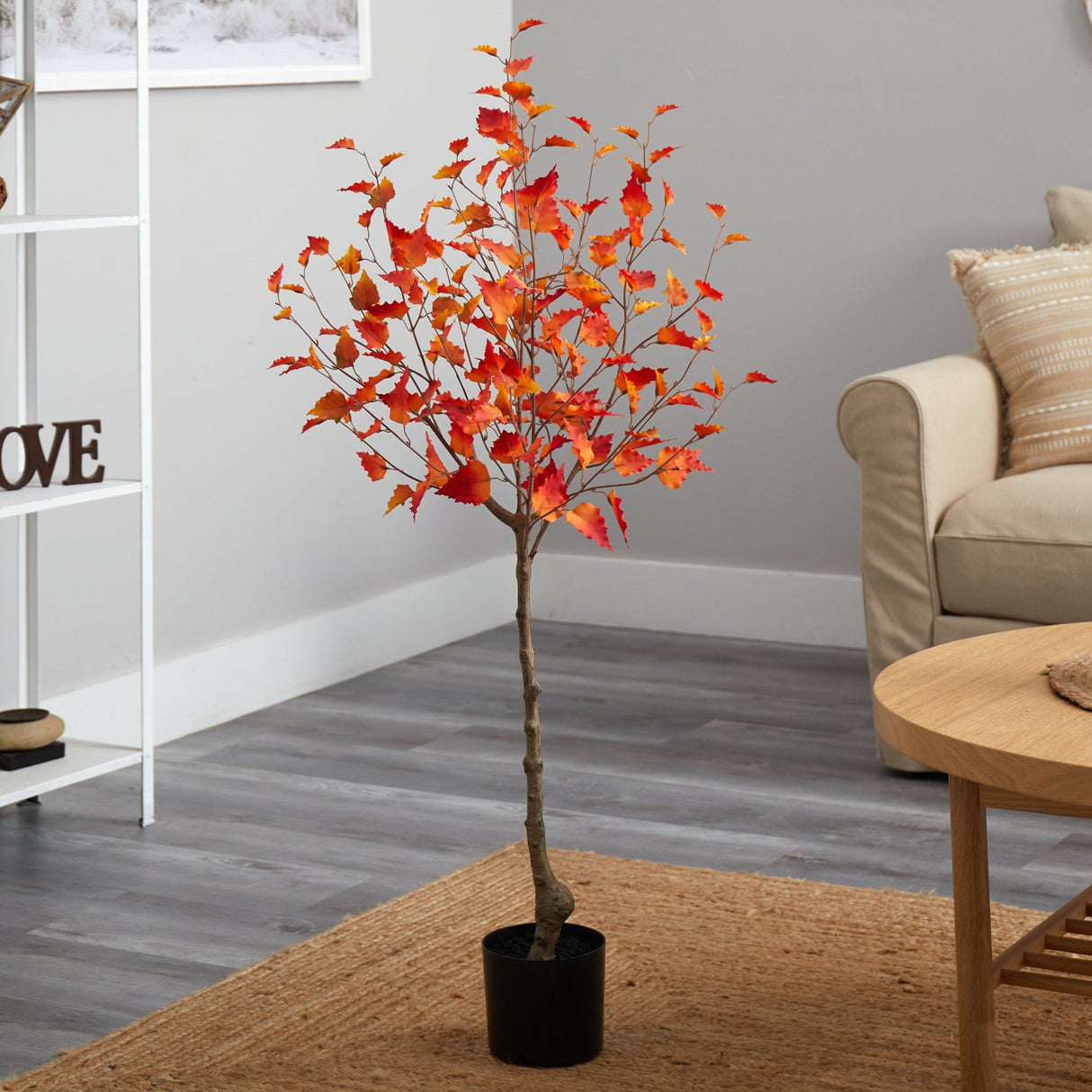 4’ Fall Birch Artificial Autumn Tree-Tree-Parc Decor