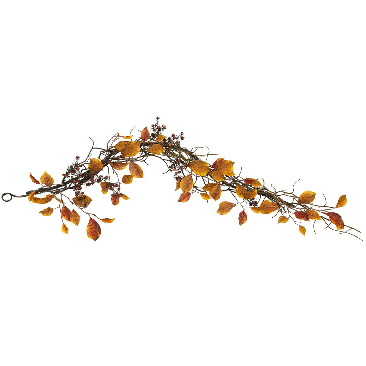 4’ Fall Foliage, Berries and Twig Artificial Garland-Garland-Parc Decor