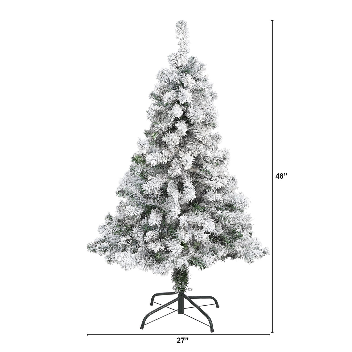 4' Flocked Rock Springs Spruce Artificial Christmas Tree-Christmas Tree-Parc Decor