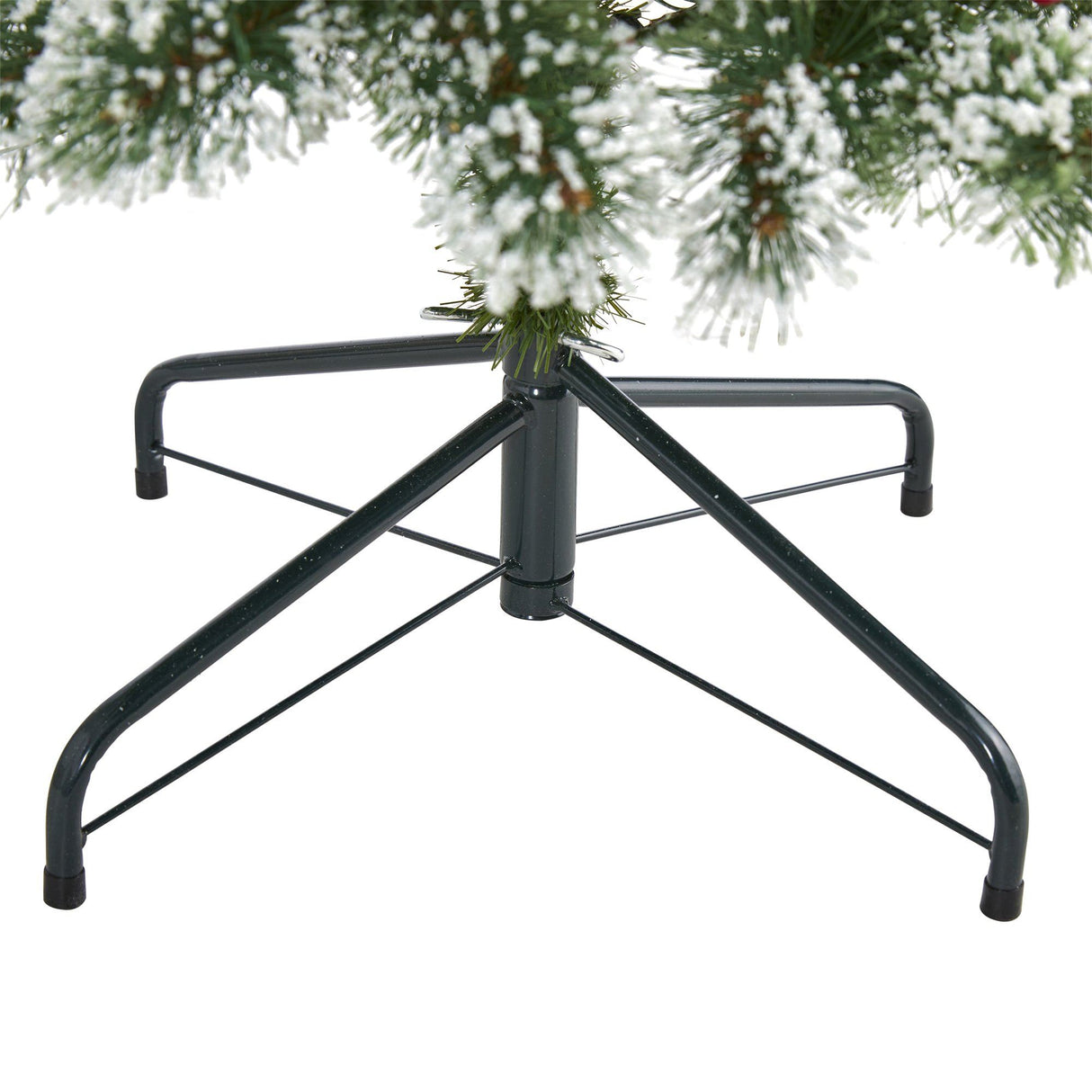 4’ Frosted Swiss Pine Artificial Christmas Tree with 100 Clear LED Lights and Berries-Christmas Tree-Parc Decor