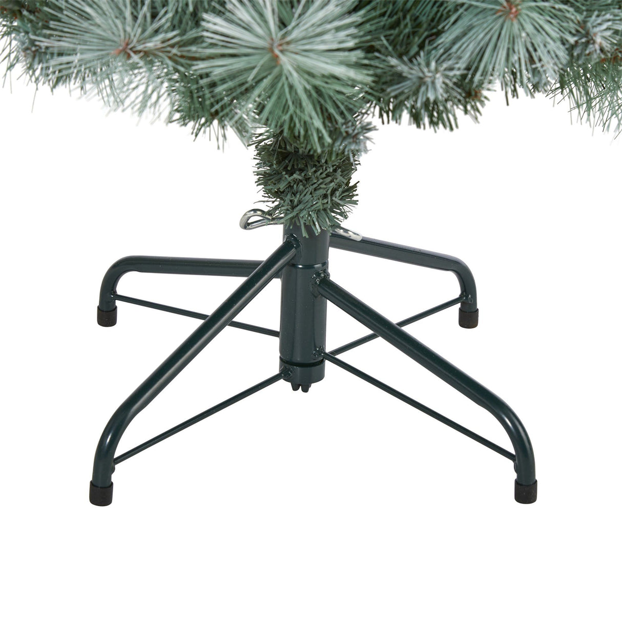 4’ Frosted Tip British Columbia Mountain Pine Artificial Christmas Tree with 100 Clear Lights, Pine Cones and 228 Bendable Branches-Christmas Tree-Parc Decor