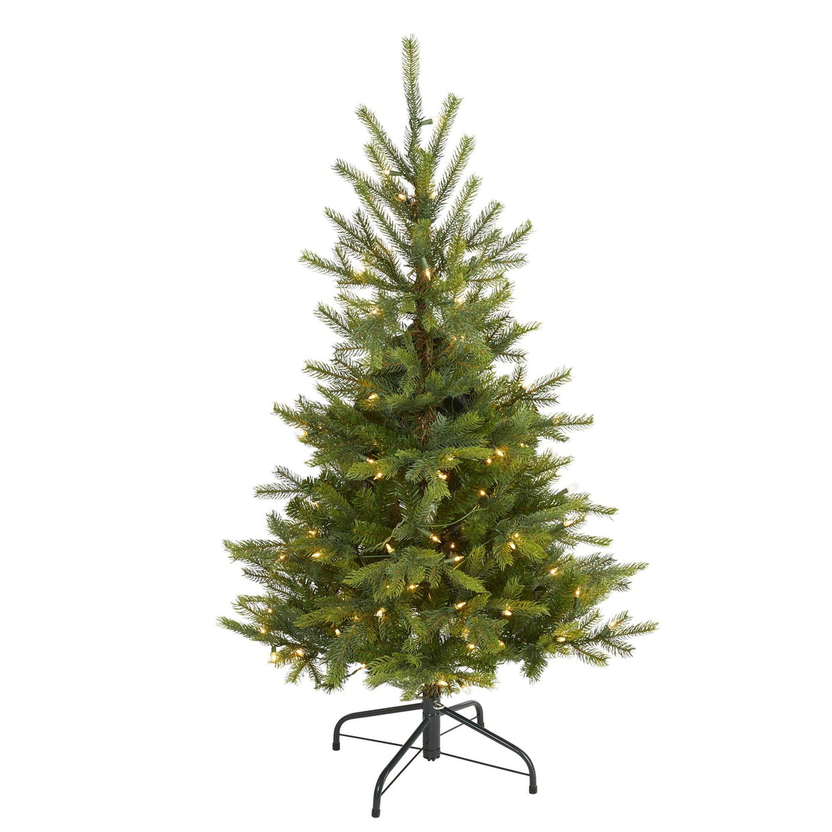 4’ North Carolina Spruce Artificial Christmas Tree with 100 Clear Lights and 207 Bendable Branches-Christmas Tree-Parc Decor