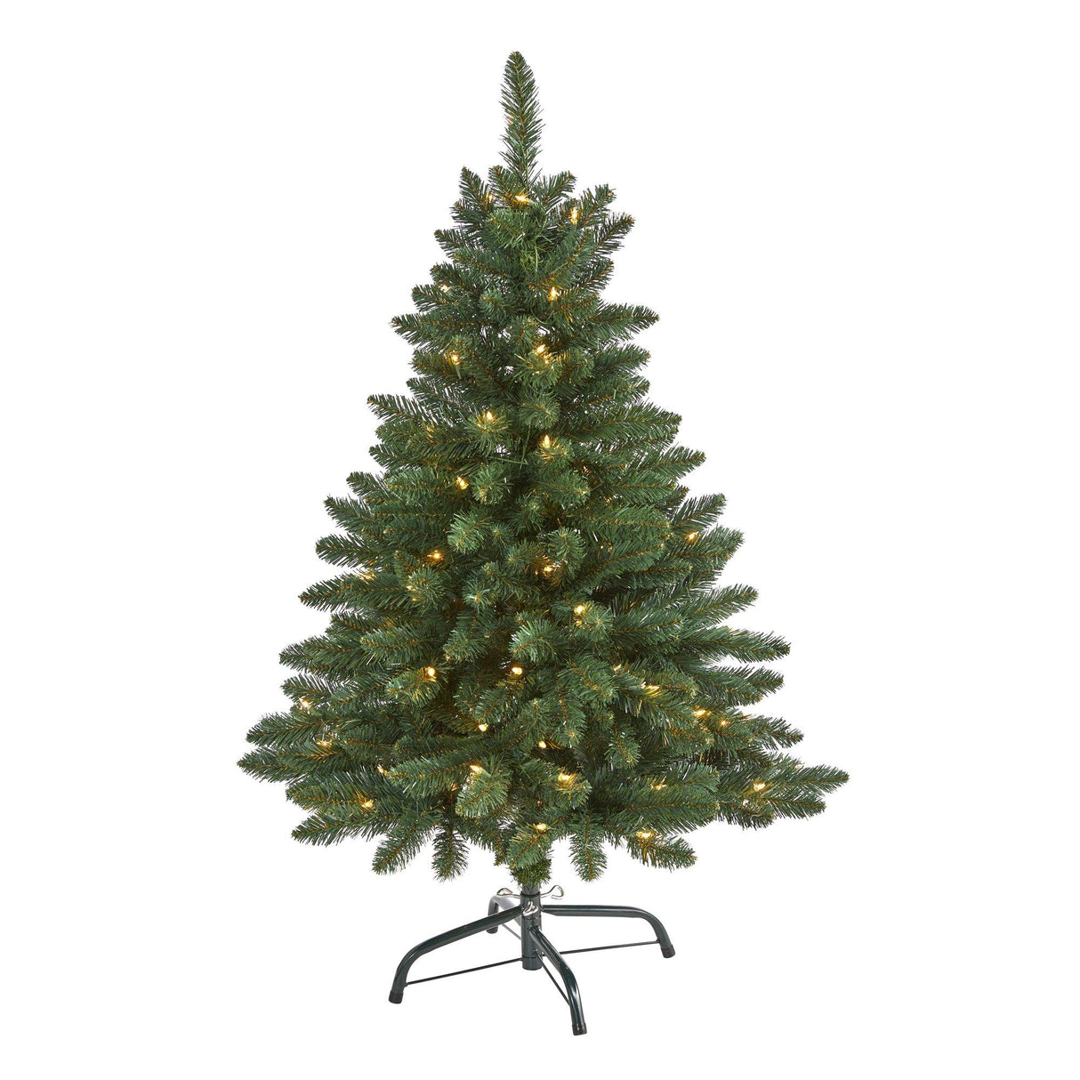 4’ Northern Rocky Spruce Artificial Christmas Tree with 100 Clear Lights and 268 Bendable Branches-Christmas Tree-Parc Decor