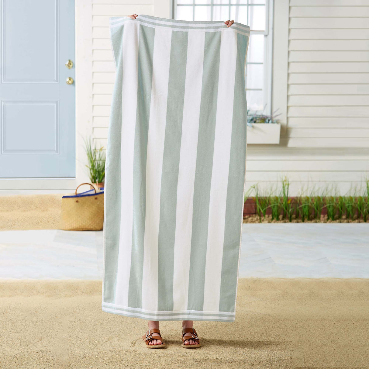 4 Pack Striped Cabana Oversized Beach Towel - Edgartown-Beach Towels-Parc Decor