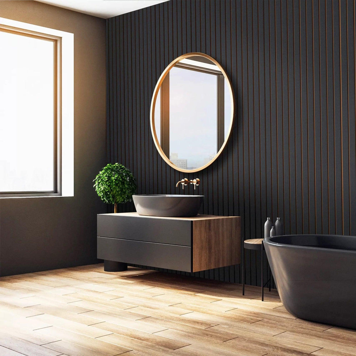 4-Piece Pack Veneer Sound Acoustic Wood Wall Panels-隔音板-Parc Decor