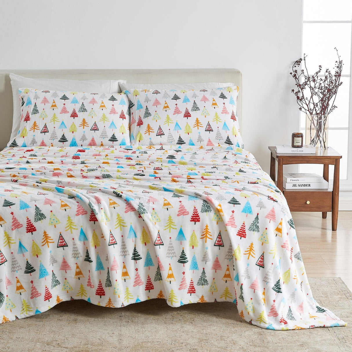 4-Piece Printed Plush Sheet - Velvet Luxe Collection-Sheets-Parc Decor