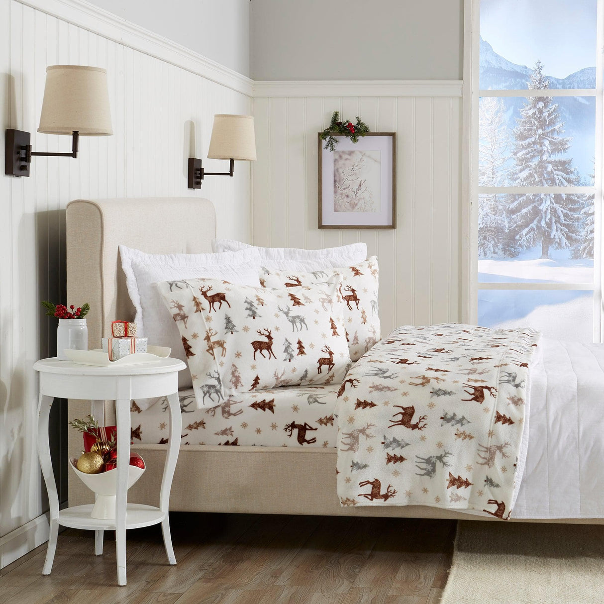 4-Piece Printed Plush Sheet - Velvet Luxe Collection-Sheets-Parc Decor