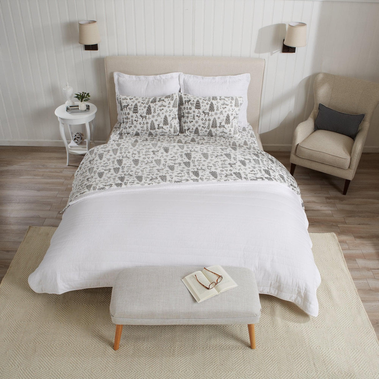 4-Piece Printed Plush Sheet - Velvet Luxe Collection-Sheets-Parc Decor