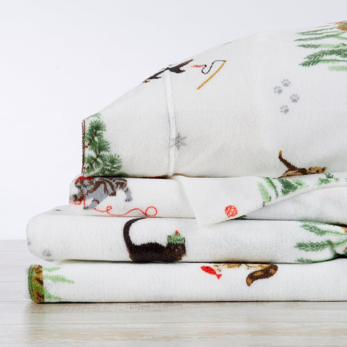 4-Piece Printed Plush Sheet - Velvet Luxe Collection-Sheets-Parc Decor