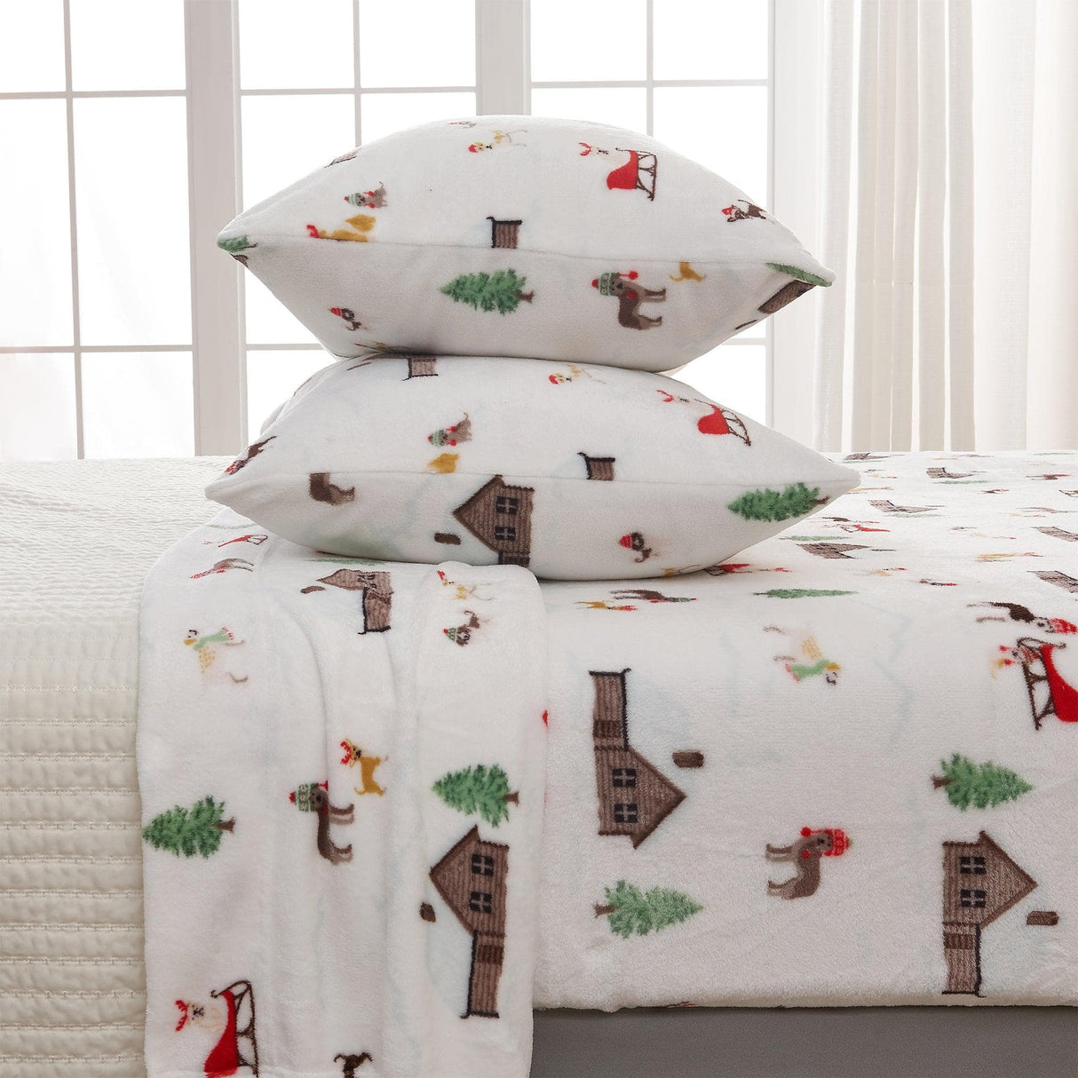 4-Piece Printed Plush Sheet - Velvet Luxe Collection-Sheets-Parc Decor