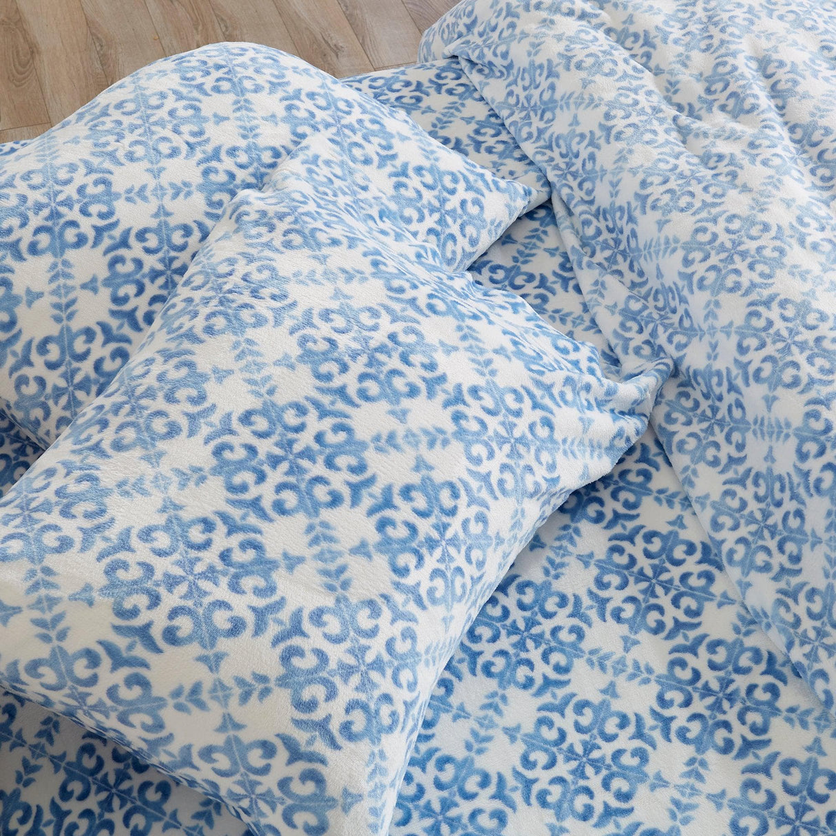 4-Piece Printed Plush Sheet - Velvet Luxe Lattice Collection-Sheets-Parc Decor