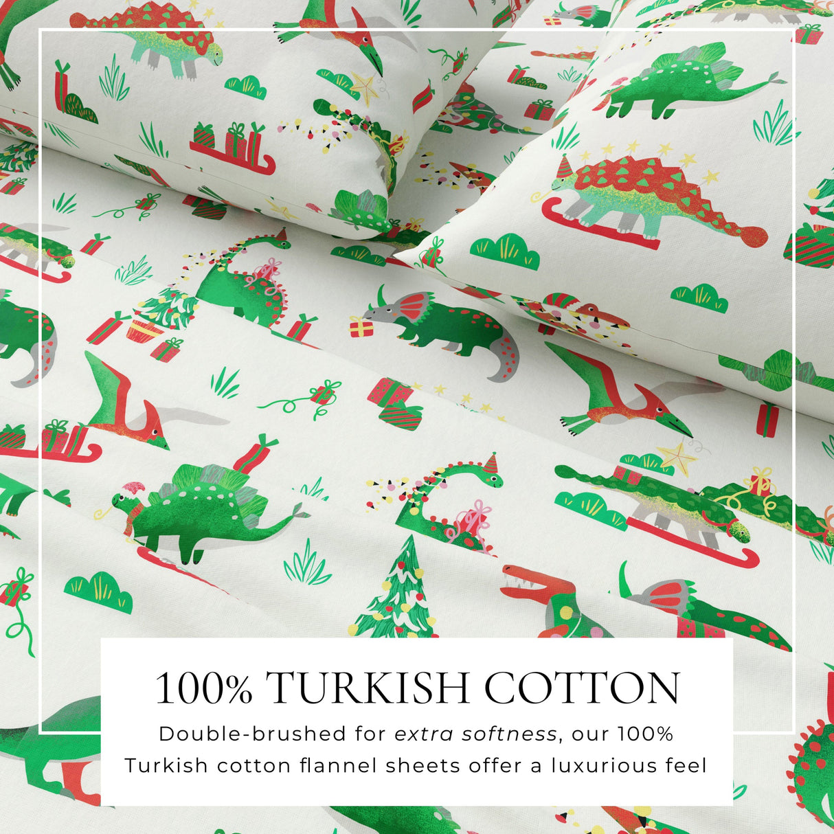 4-Piece Turkish Cotton Christmas Flannel Sheet - Whittaker Collection-Sheets-Parc Decor