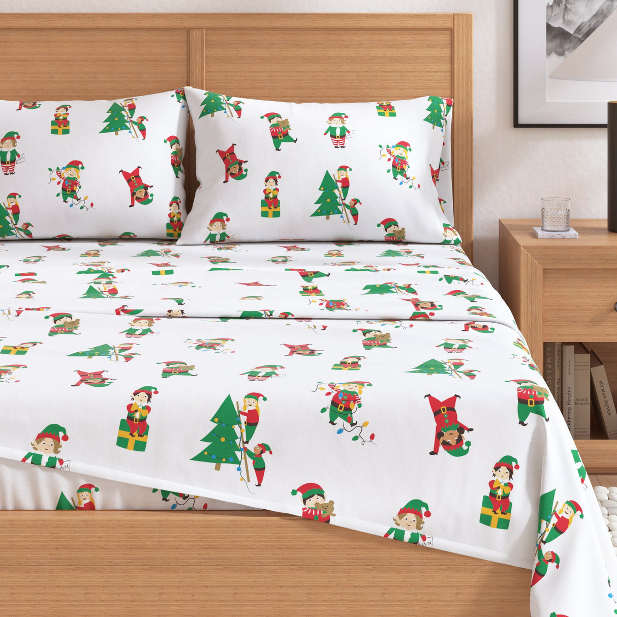 4-Piece Turkish Cotton Christmas Flannel Sheet - Whittaker Collection-Sheets-Parc Decor