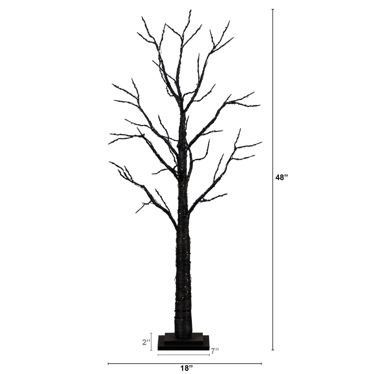 4’ Pre-Lit Artificial Halloween Twig Tree with 240 Orange & Purple LED Lights-Tree-Parc Decor