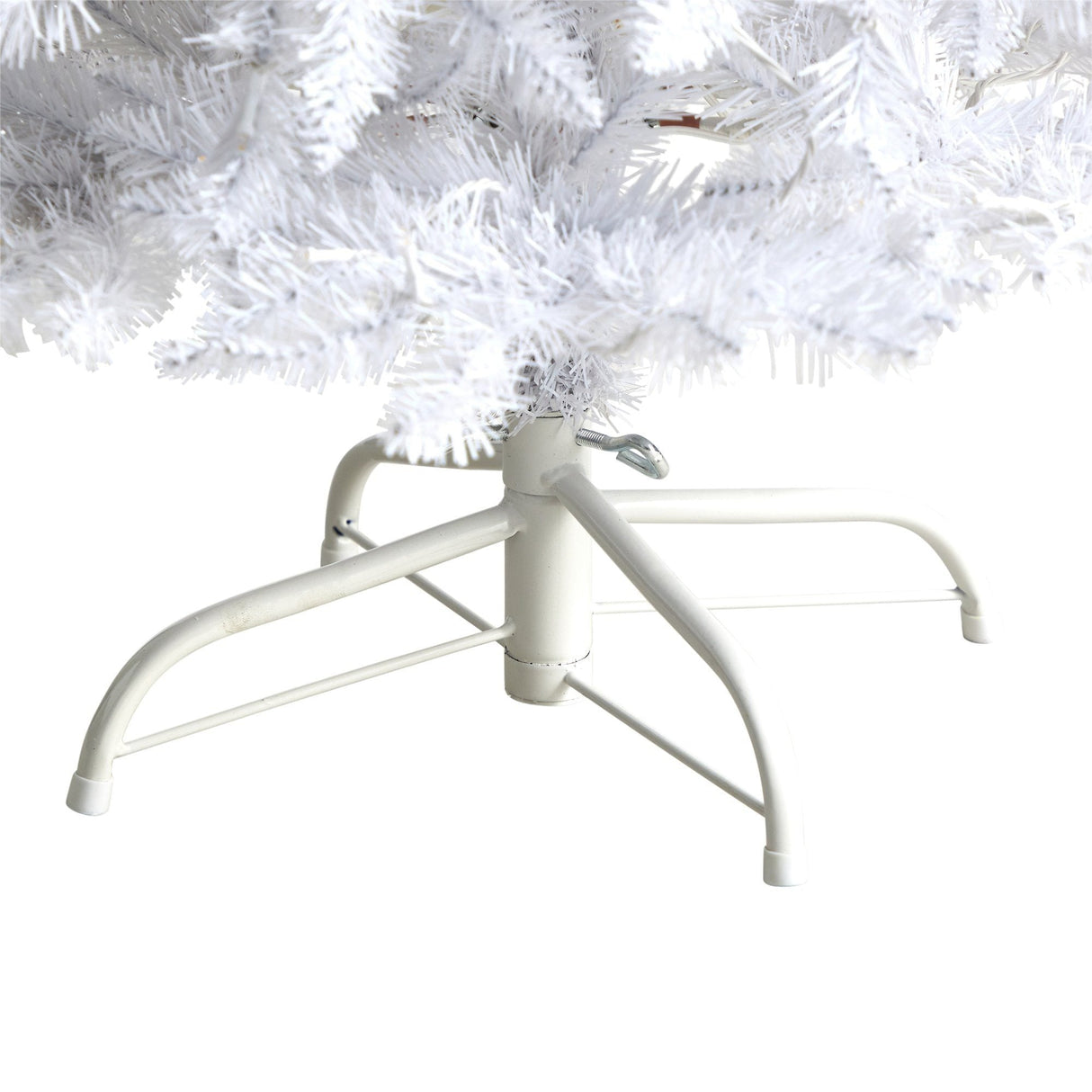 4’ Slim White Artificial Christmas Tree with 100 Warm White LED Lights and 293 Bendable Branches-Christmas Tree-Parc Decor