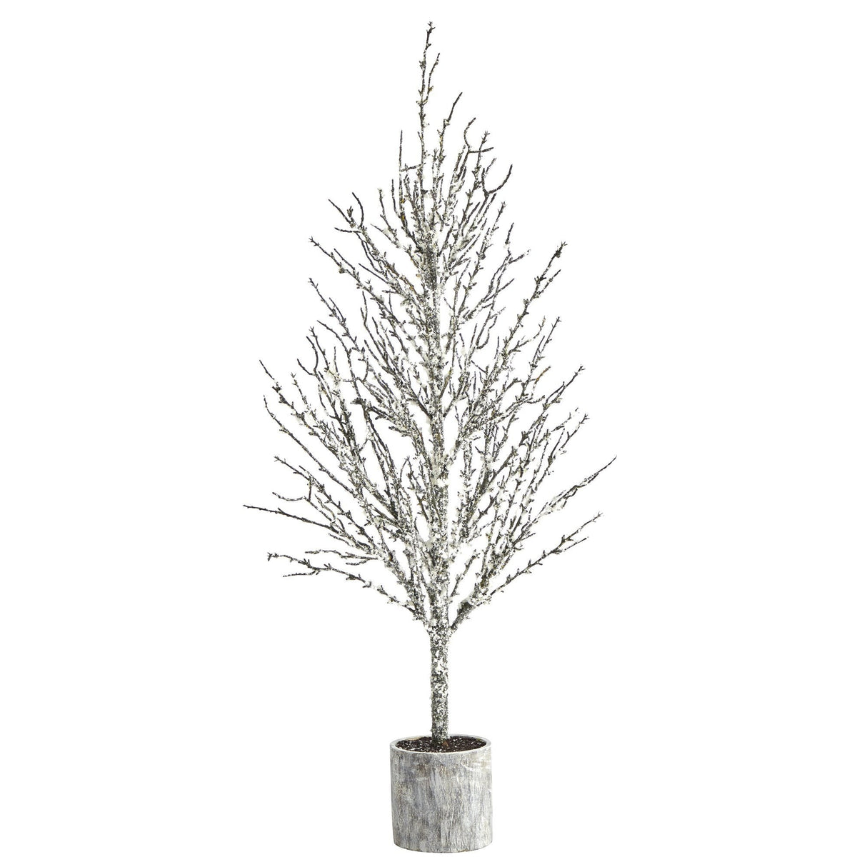 4’ Snowed Twig Artificial Christmas Tree in Decorative Planter-Christmas Tree-Parc Decor