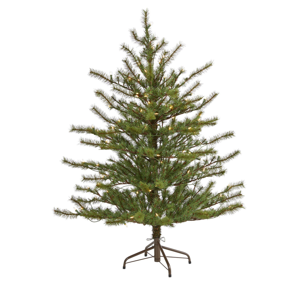 4’ Vancouver Mountain Pine Artificial Christmas Tree with 100 Clear Lights and 374 Bendable Branches-Christmas Tree-Parc Decor