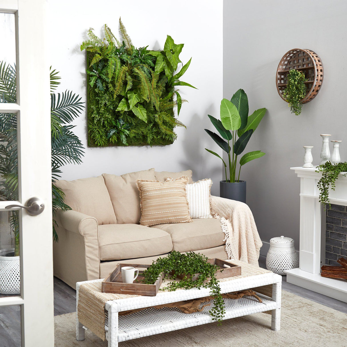 40” x 40” Forest Artificial Living Wall-Parc Decor