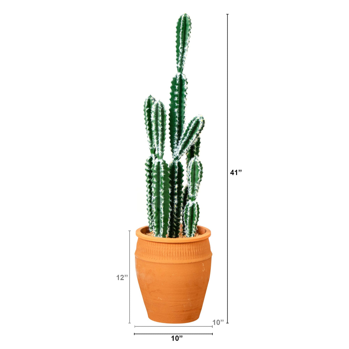 41” Artificial Cactus in Terracotta Planter-Plant in Planter-Parc Decor