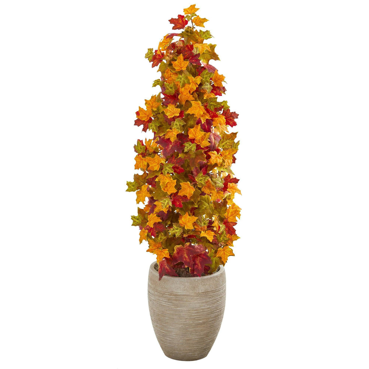 42” Autumn Maple Artificial Tree in Sand Colored Planter-Tree-Parc Decor