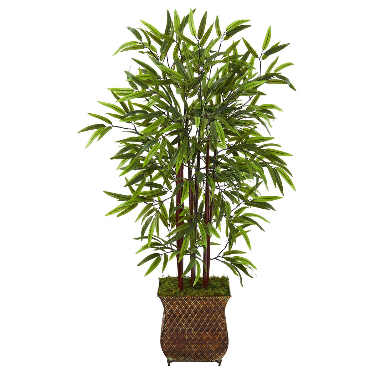 44” Bamboo Artificial Tree in Metal Planter-Parc Decor