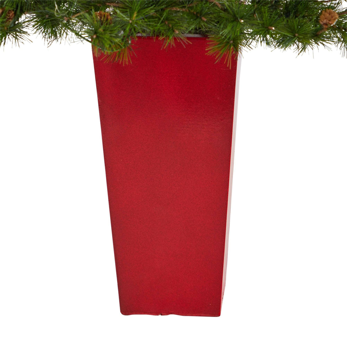 44” Colorado Mountain Pine Artificial Christmas Tree with 50 Clear Lights. 171 Bendable Branches and Pine Cones in Planter-Christmas Tree-Parc Decor