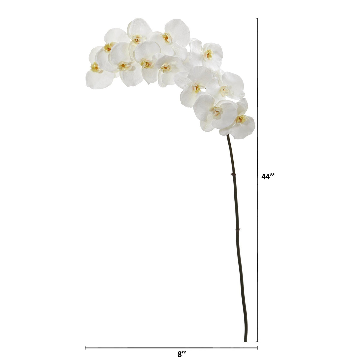 44” Phalaenopsis Orchid Artificial Flower (Set of 3)-Stem-Parc Decor