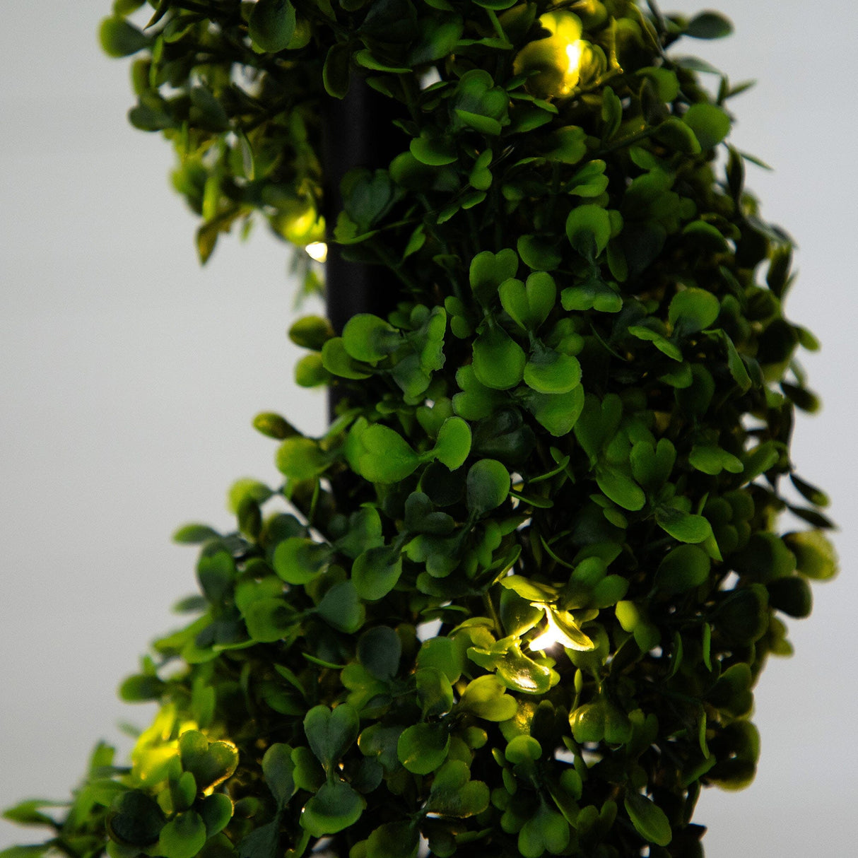 45” UV Resistant Artificial Boxwood Spiral Topiary Tree with LED Lights in Decorative Planter (Indoor/Outdoor)-Tree-Parc Decor
