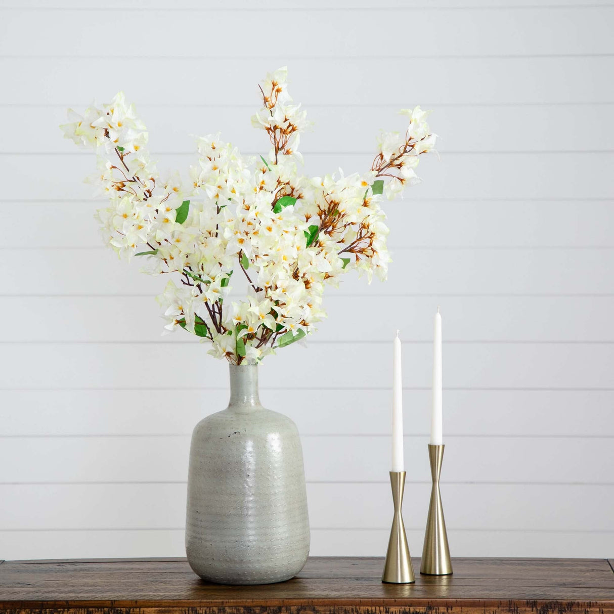 47" Artificial Bougainvillea Flower Stems - Set of 3-Stem-Parc Decor