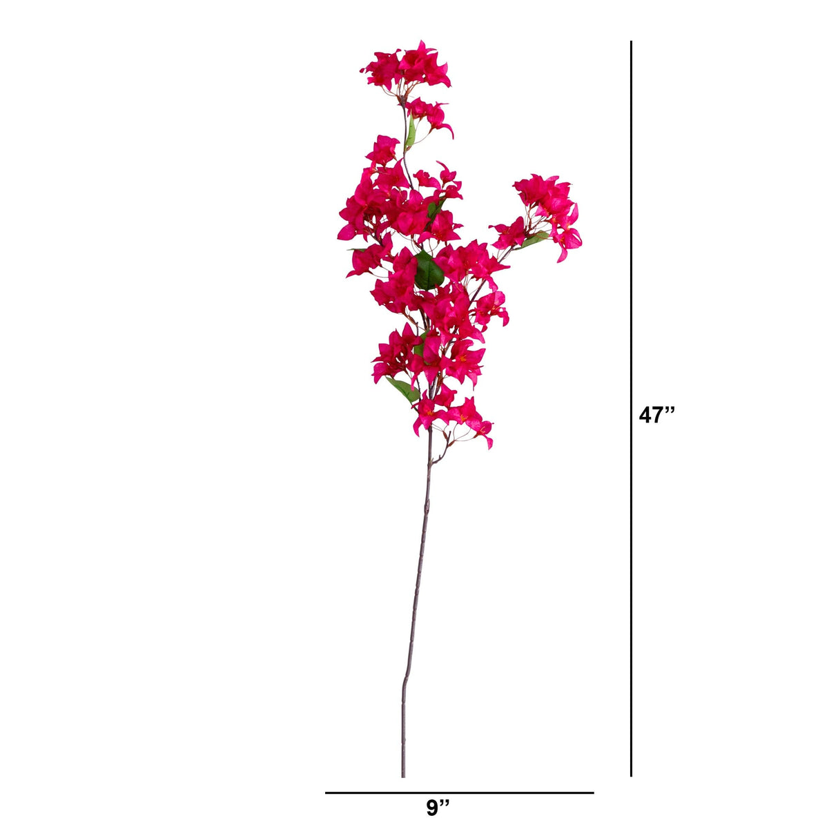 47" Artificial Bougainvillea Flower Stems - Set of 3-Stem-Parc Decor