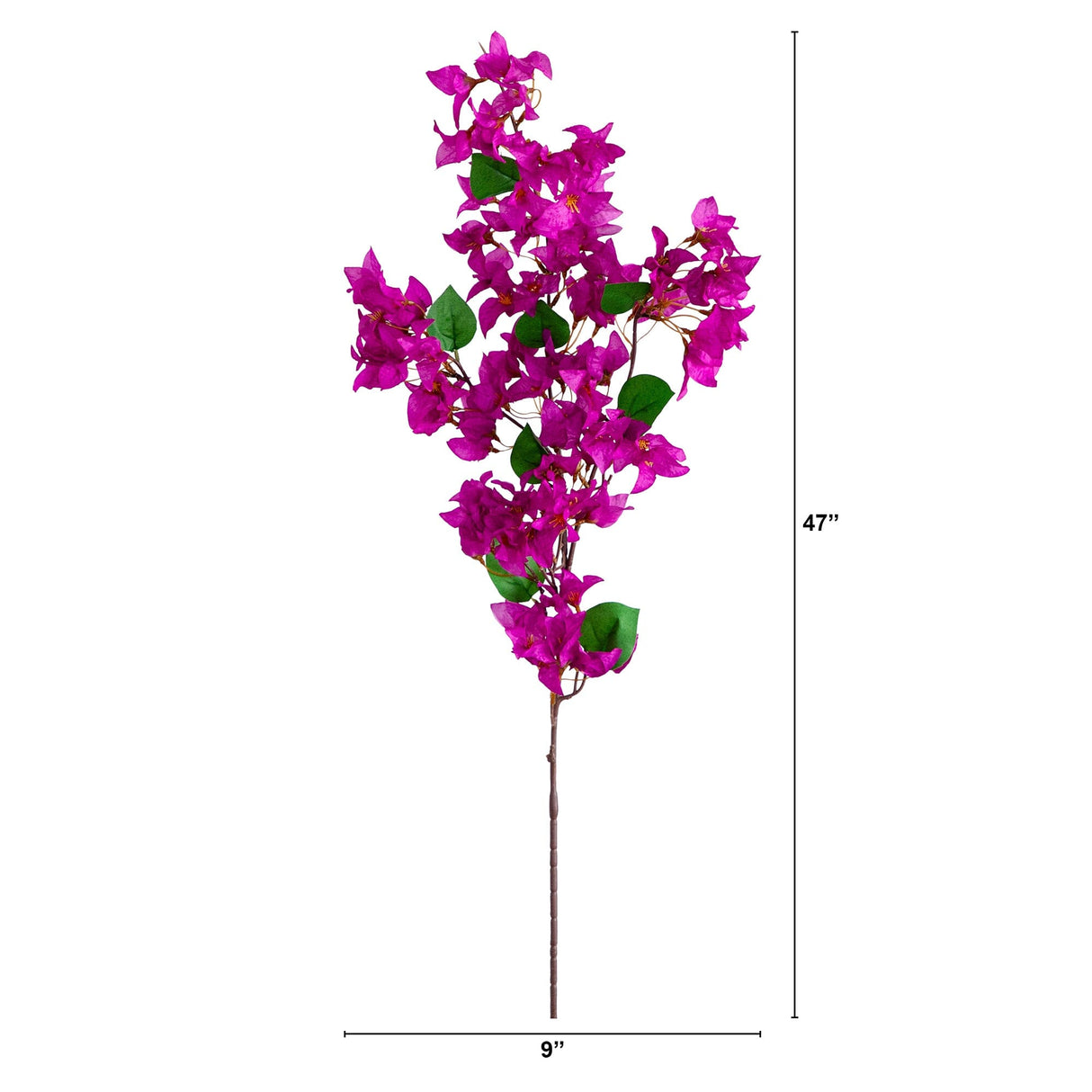 47" Artificial Bougainvillea Flower Stems - Set of 3-Stem-Parc Decor