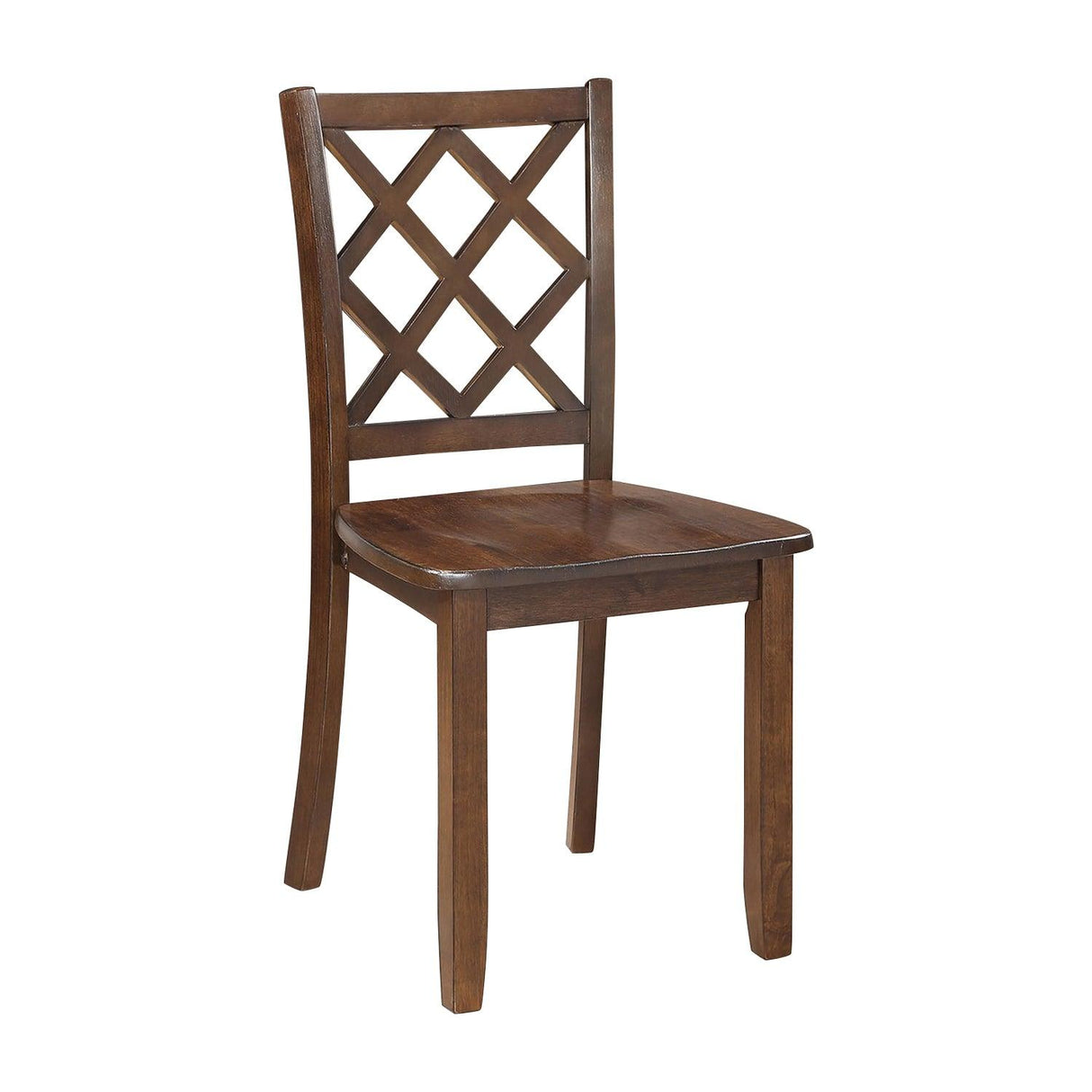 48"W Solid Rubberwood 5-Piece Dining Table Set with Diamond Chair Back-Parc Decor