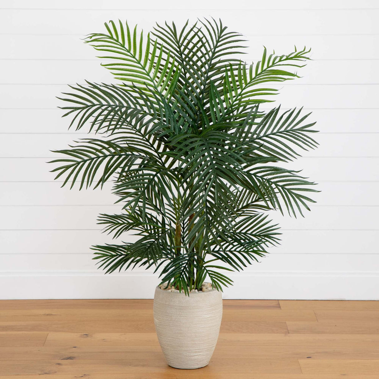 4.5’ Areca Palm Artificial Tree in Sand Colored Planter-Parc Decor