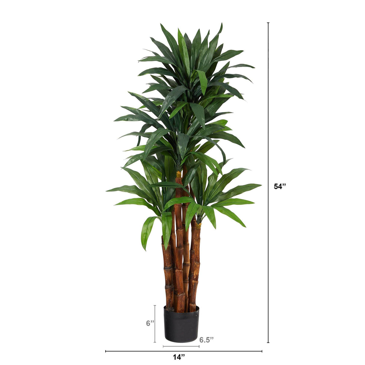4.5’ Dracaena Artificial Tree with Natural Trunk-Parc Decor