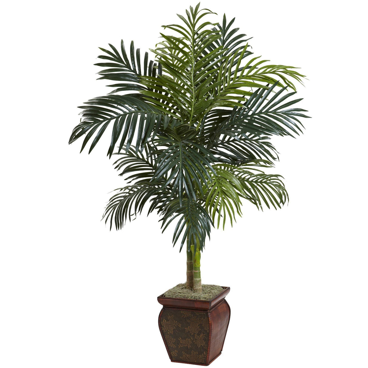 4.5’ Golden Cane Palm w/Decorative Container-Parc Decor